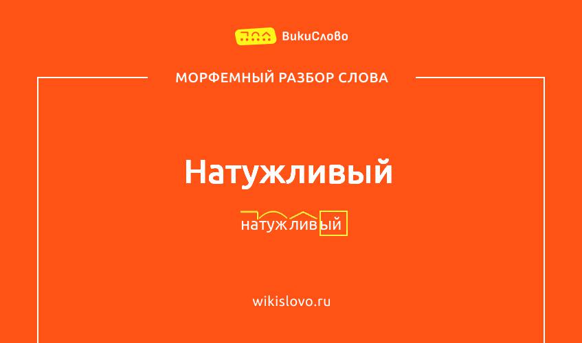 Морфемный разбор слова натужливый