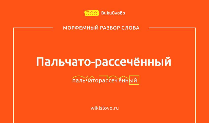 Морфемный разбор слова пальчато-рассечённый