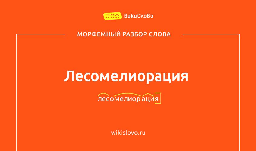 Морфемный разбор слова лесомелиорация