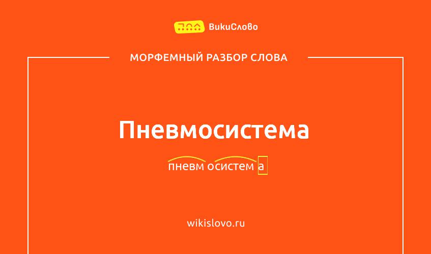 Морфемный разбор слова пневмосистема
