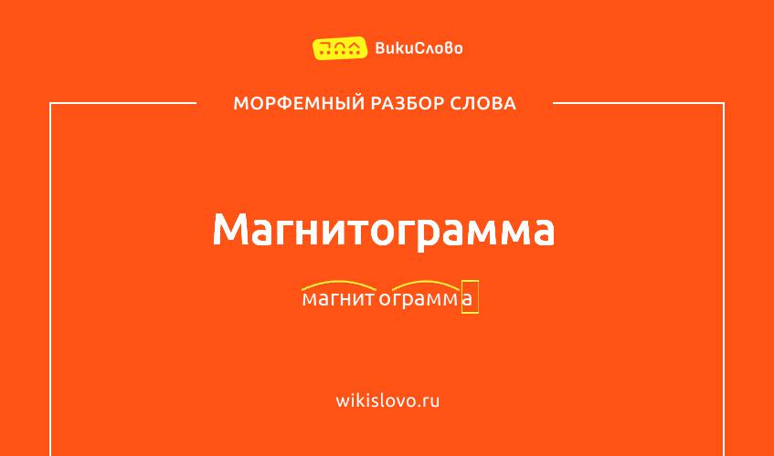 Морфемный разбор слова магнитограмма