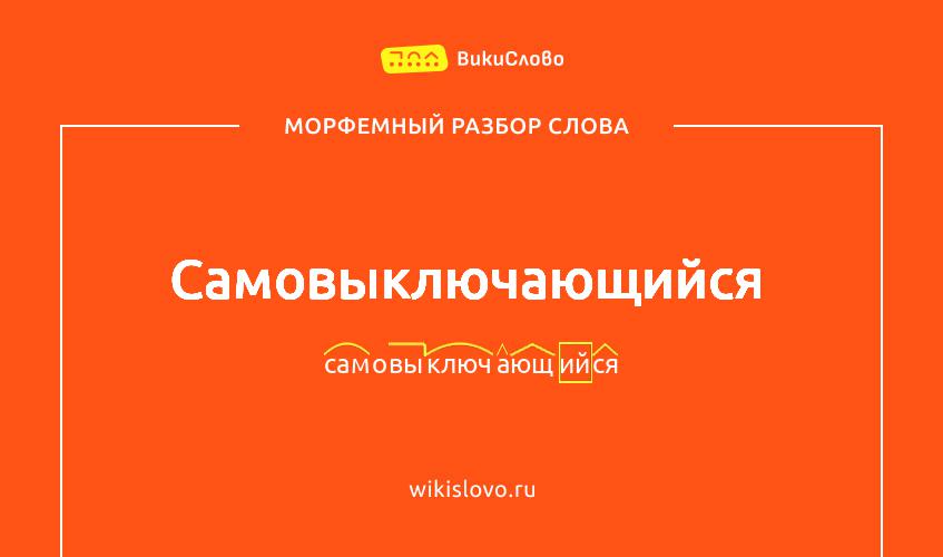 Морфемный разбор слова самовыключающийся