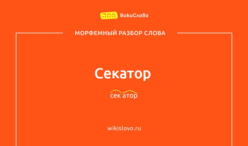 Морфемный разбор слова секатор