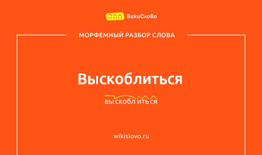 Морфемный разбор слова выскоблиться