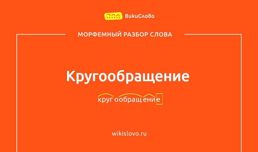 Морфемный разбор слова кругообращение
