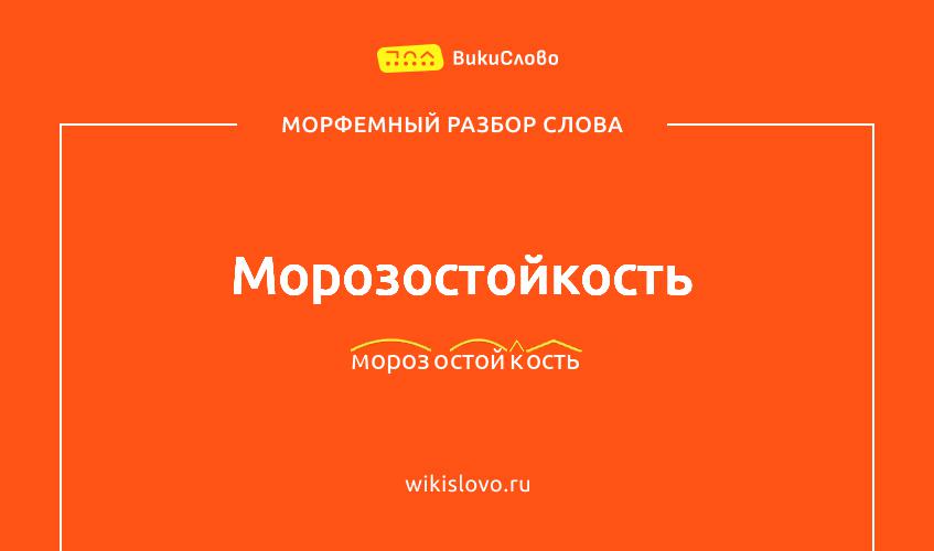 Морфемный разбор слова морозостойкость
