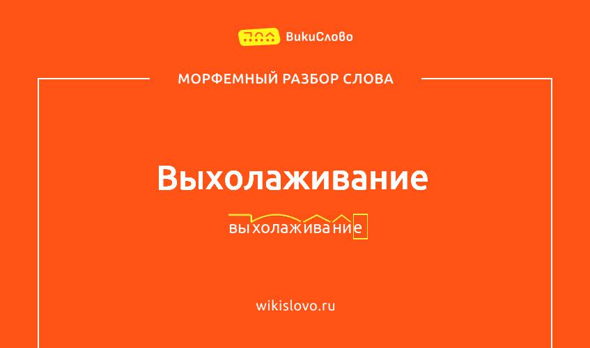 Морфемный разбор слова выхолаживание