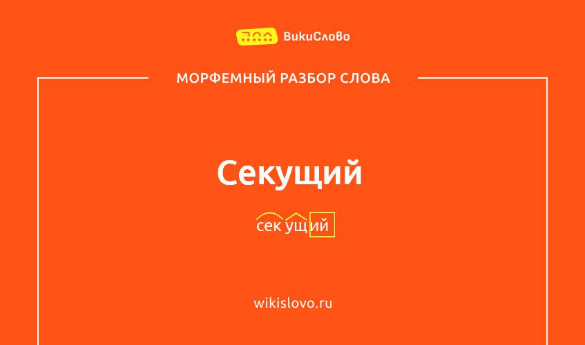 Морфемный разбор слова секущий