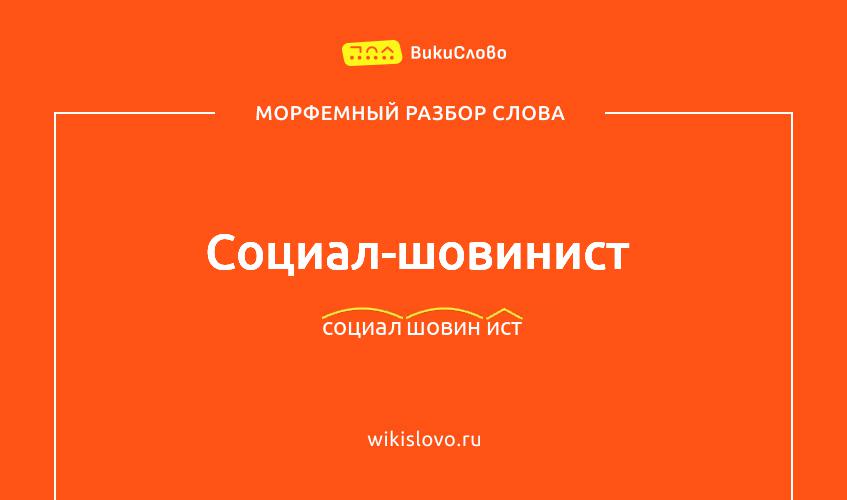 Морфемный разбор слова социал-шовинист