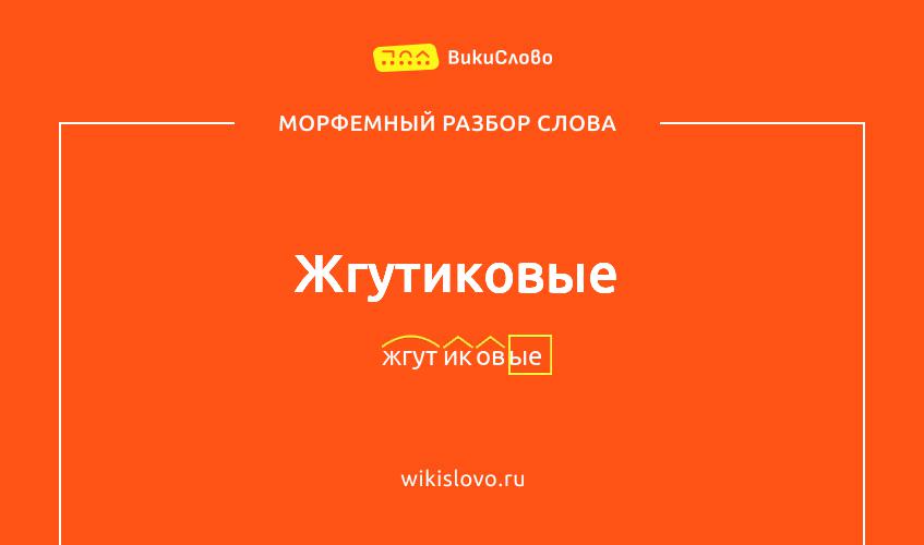 Морфемный разбор слова жгутиковые