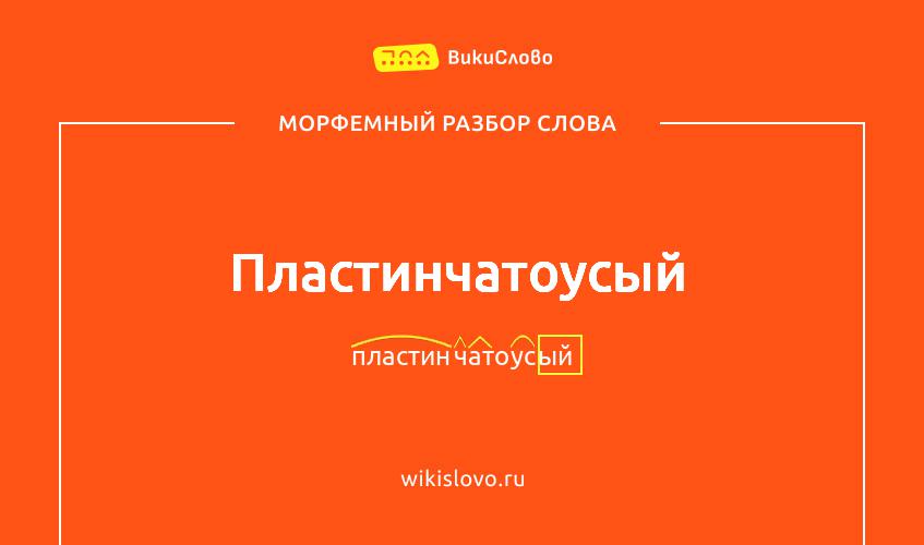Морфемный разбор слова пластинчатоусый