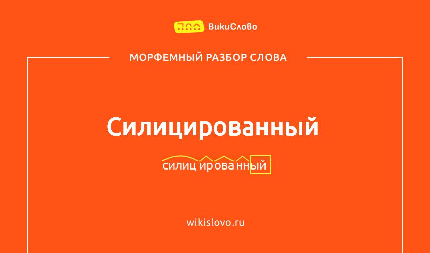 Морфемный разбор слова силицированный
