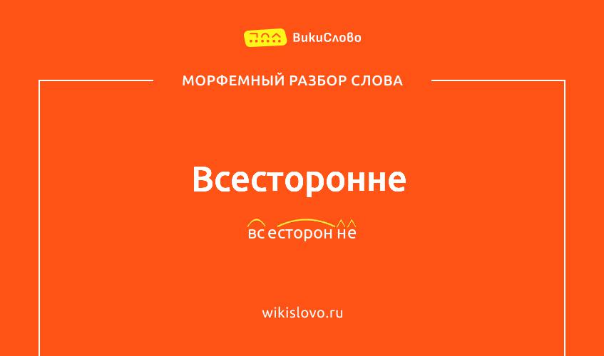 Морфемный разбор слова всесторонне