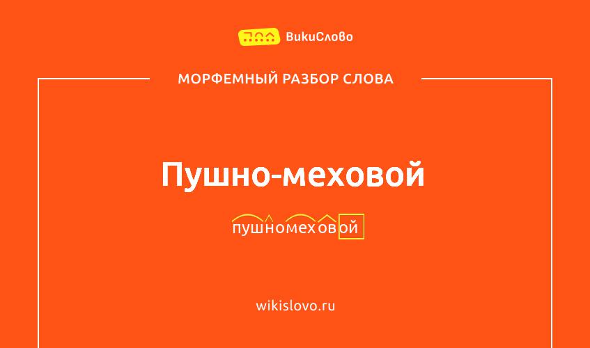 Морфемный разбор слова пушно-меховой