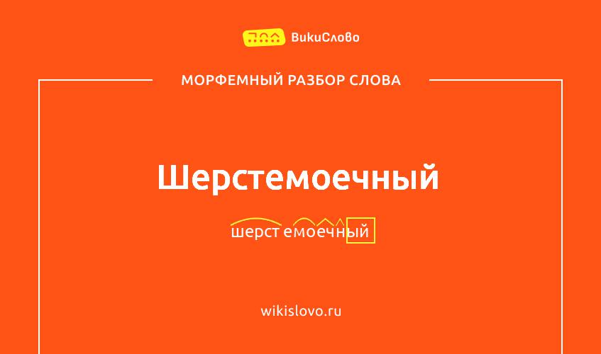 Морфемный разбор слова шерстемоечный