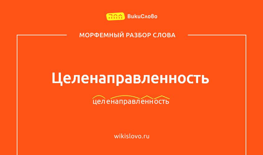 Морфемный разбор слова целенаправленность