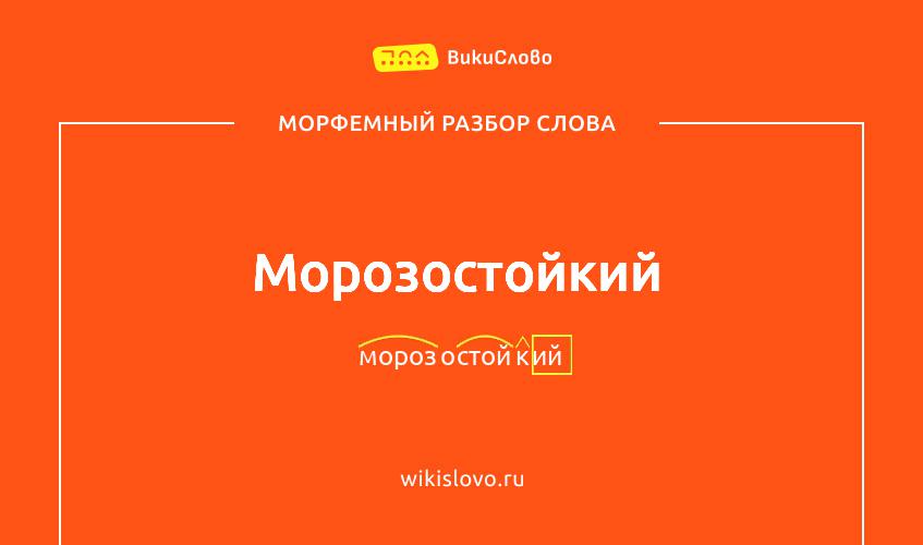Морфемный разбор слова морозостойкий