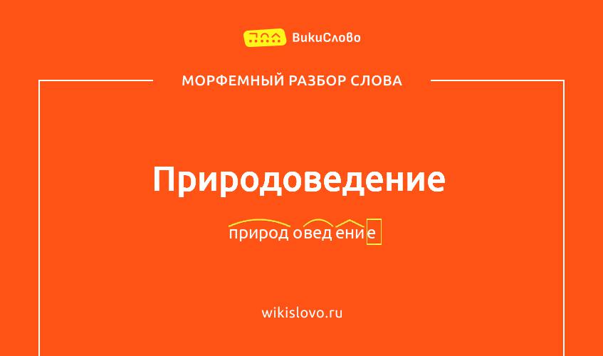 Морфемный разбор слова природоведение