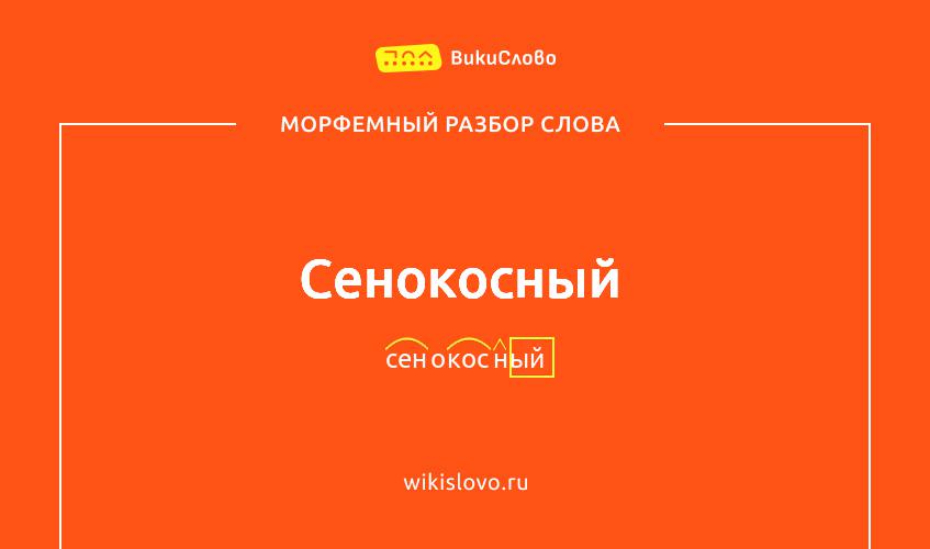 Морфемный разбор слова сенокосный