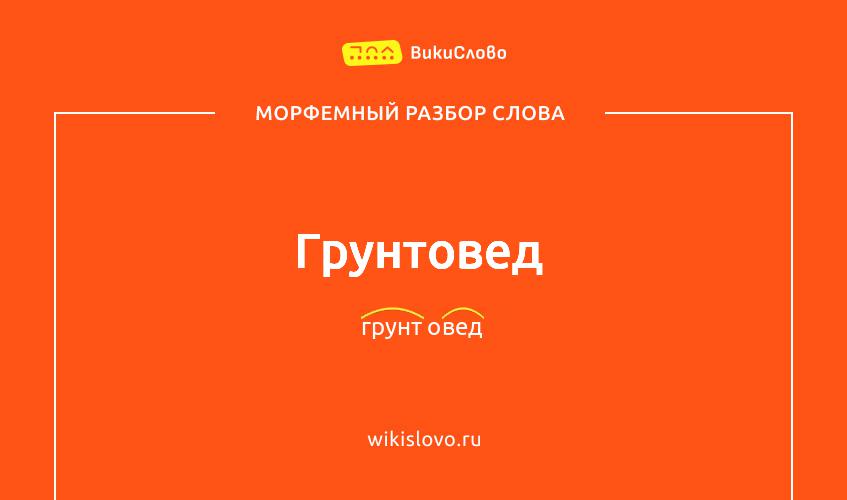 Морфемный разбор слова грунтовед