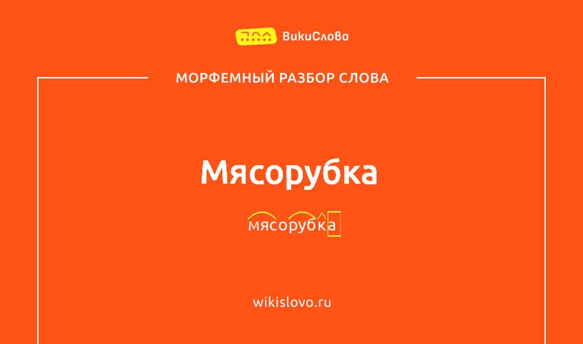Морфемный разбор слова мясорубка