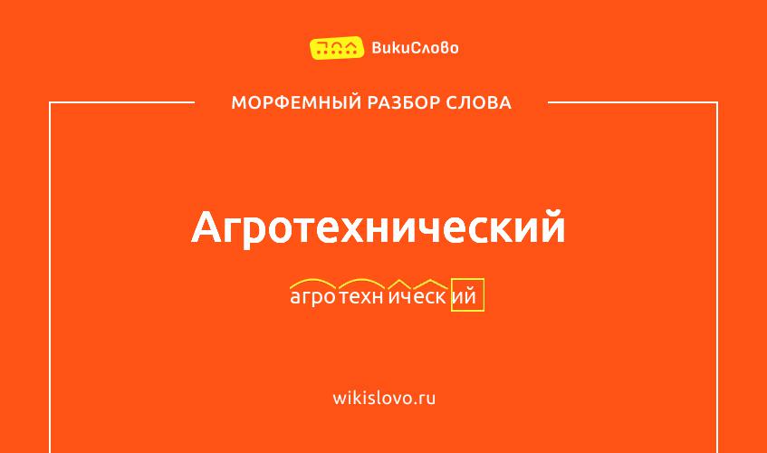 Морфемный разбор слова агротехнический