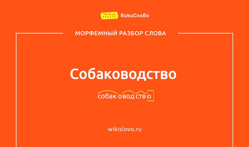 Морфемный разбор слова собаководство
