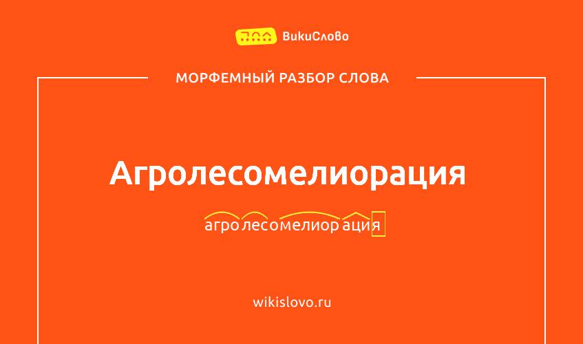 Морфемный разбор слова агролесомелиорация