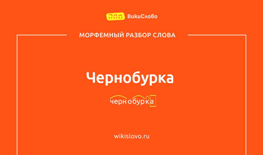 Морфемный разбор слова чернобурка