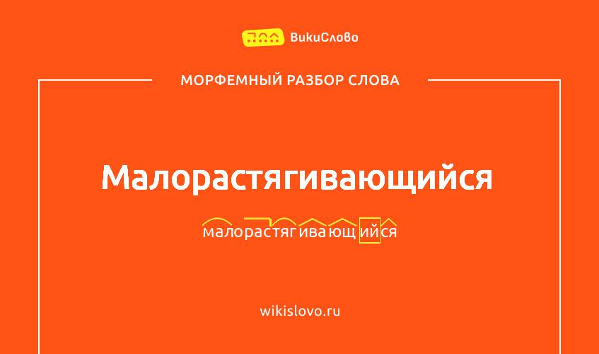Морфемный разбор слова малорастягивающийся