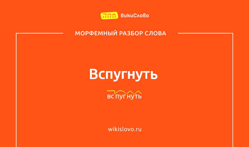 Морфемный разбор слова вспугнуть