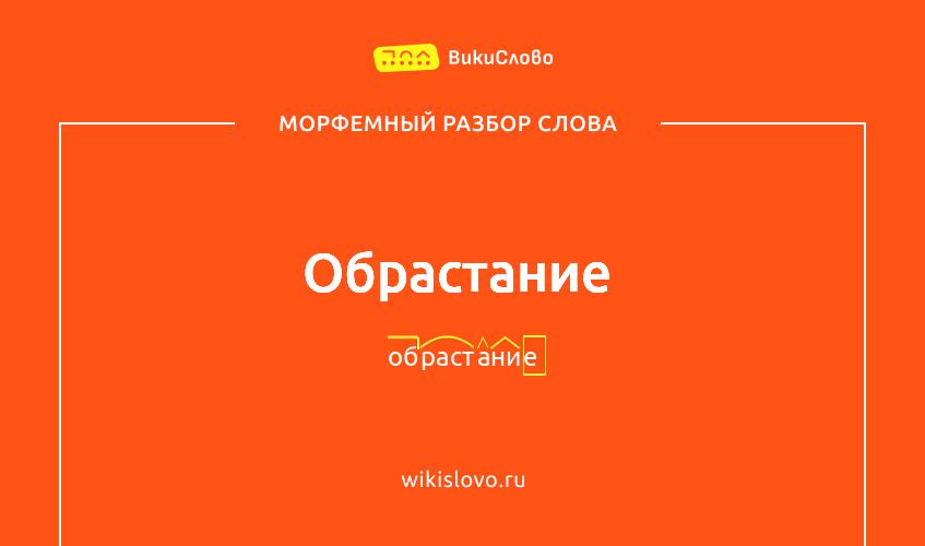 Морфемный разбор слова обрастание