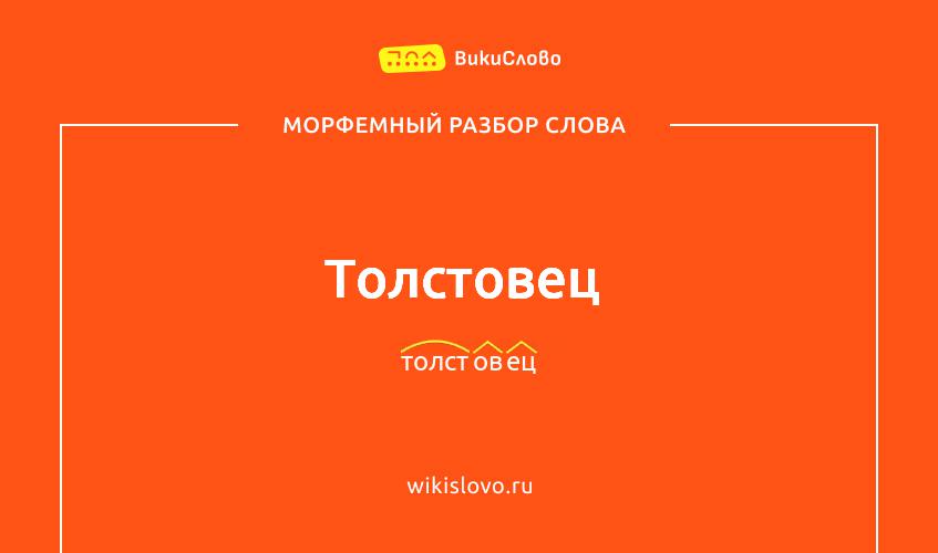 Морфемный разбор слова толстовец