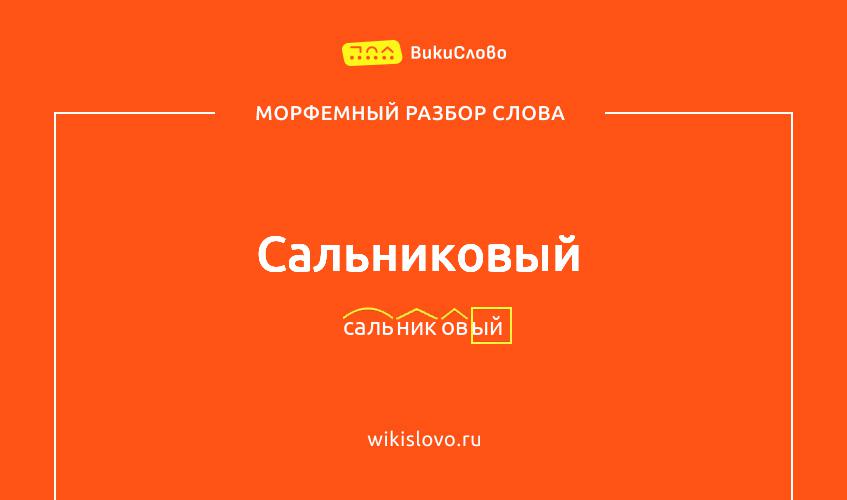 Морфемный разбор слова сальниковый