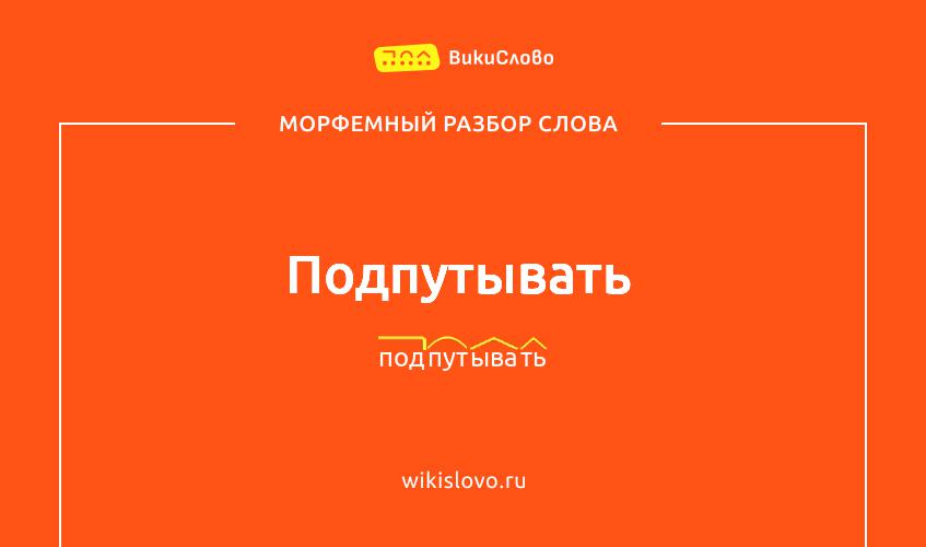 Морфемный разбор слова подпутывать