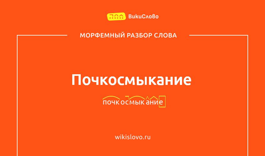 Морфемный разбор слова почкосмыкание
