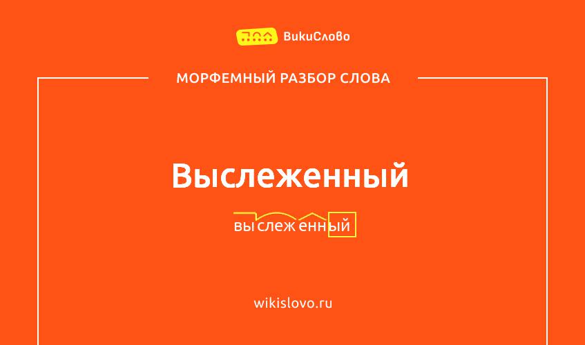Морфемный разбор слова выслеженный