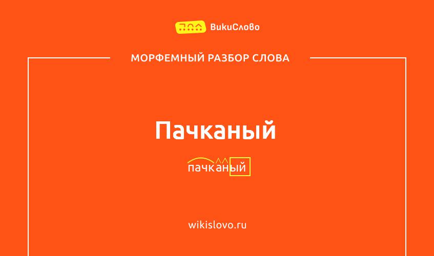 Морфемный разбор слова пачканый