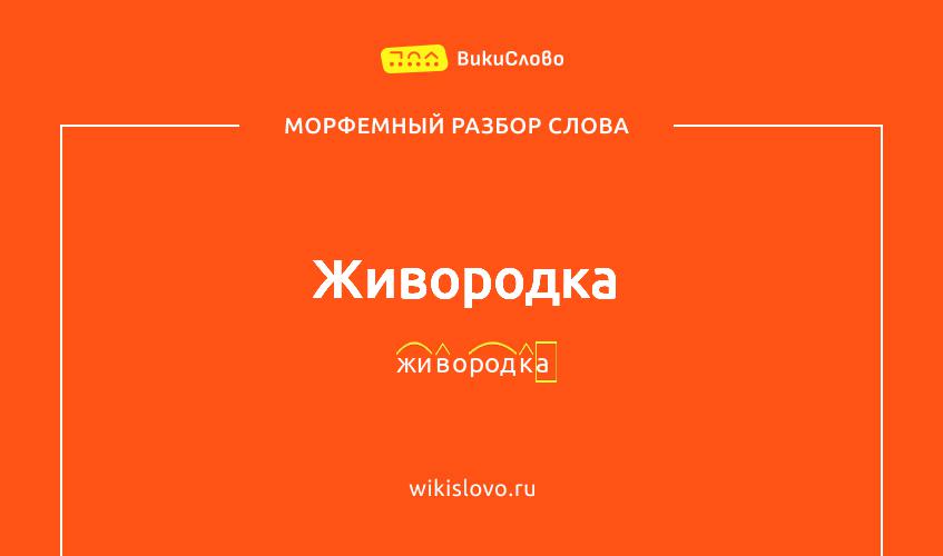 Морфемный разбор слова живородка