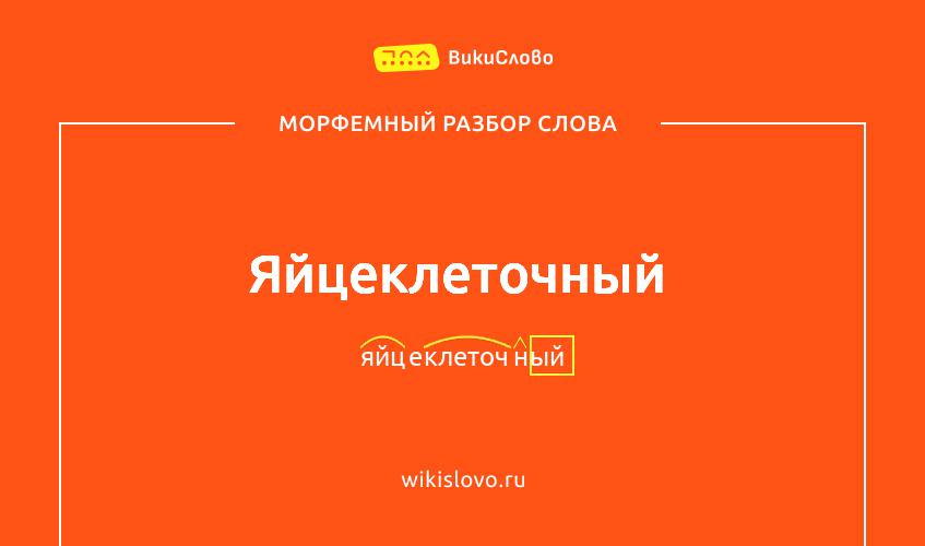Морфемный разбор слова яйцеклеточный