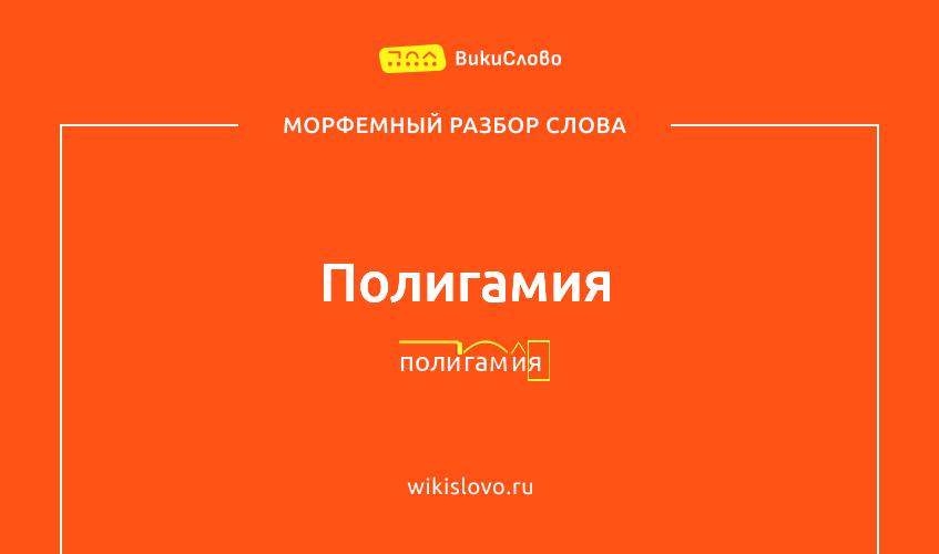 Морфемный разбор слова полигамия
