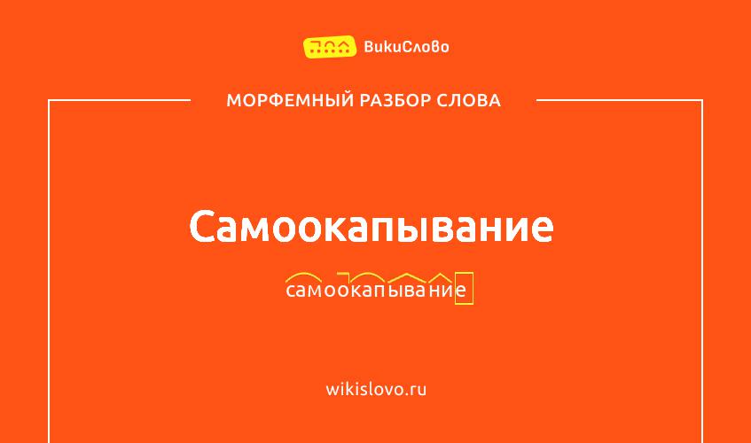 Морфемный разбор слова самоокапывание
