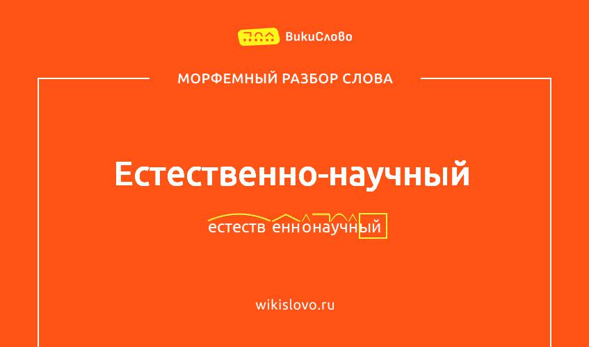 Морфемный разбор слова естественно-научный