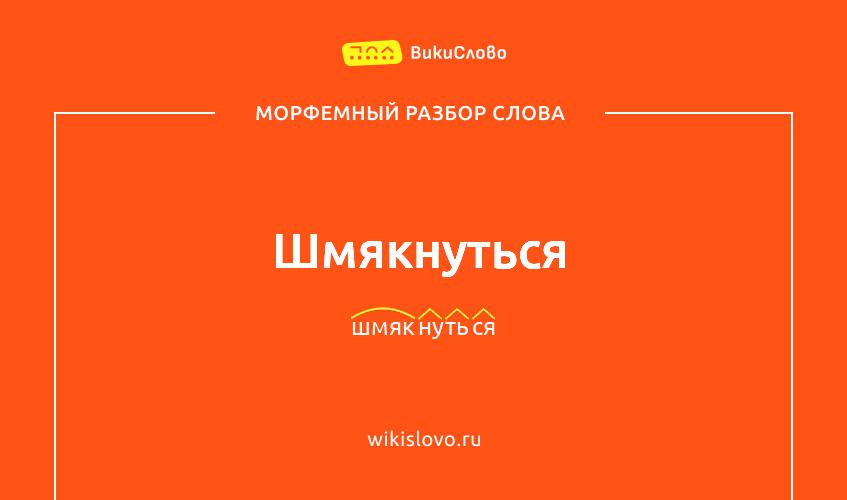 Морфемный разбор слова шмякнуться
