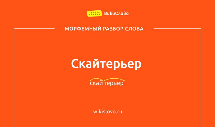 Морфемный разбор слова скайтерьер
