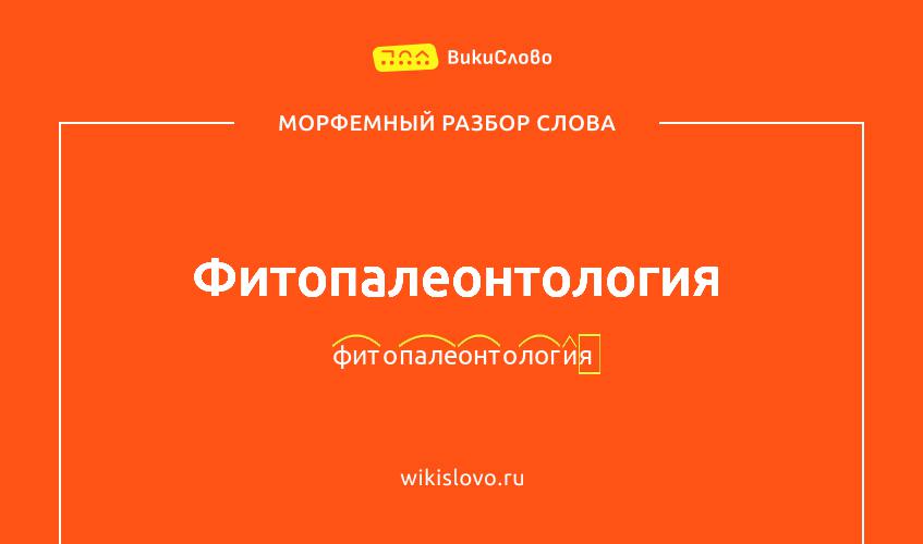 Морфемный разбор слова фитопалеонтология