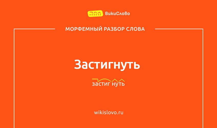 Морфемный разбор слова застигнуть