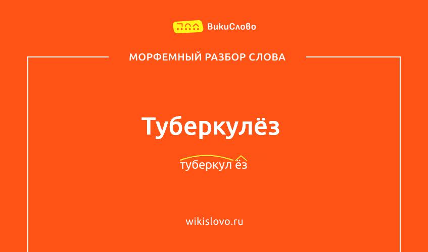 Морфемный разбор слова туберкулёз