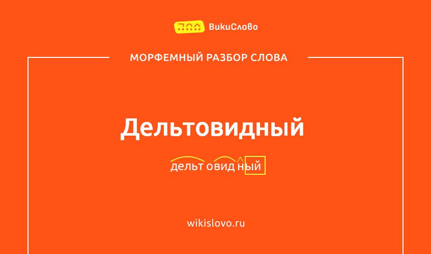 Морфемный разбор слова дельтовидный