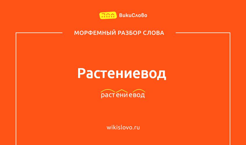 Морфемный разбор слова растениевод